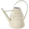 14" Cream Metal Beehive Shaped Watering Can Planter